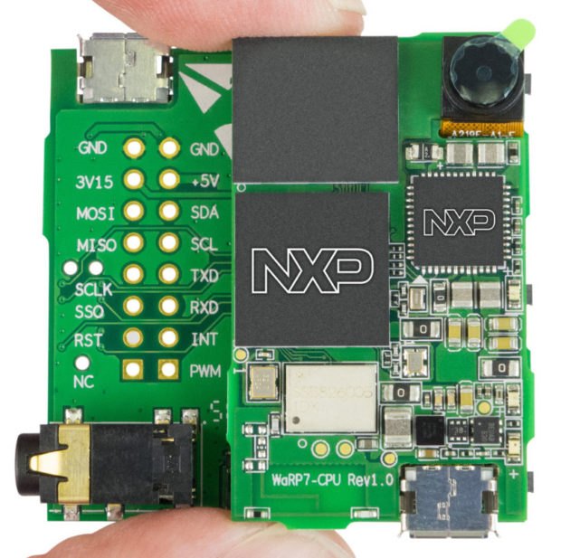 A detailed look at the components of the WaRP7 and expansion board (Photo from NPX)